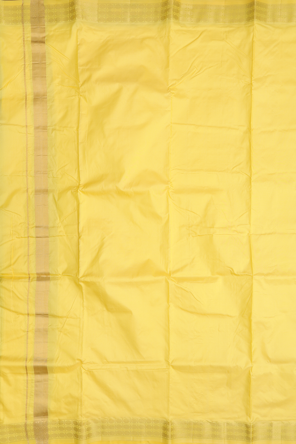 Rudraksh Border Yellow Silk Dhoti With Angavastram Set