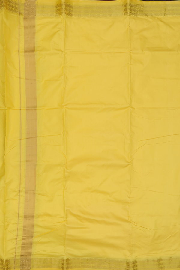 Rudraksh Border Yellow Silk Dhoti With Angavastram Set