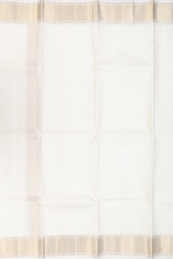 Zari Border White Silk Dhoti With Shirt Material