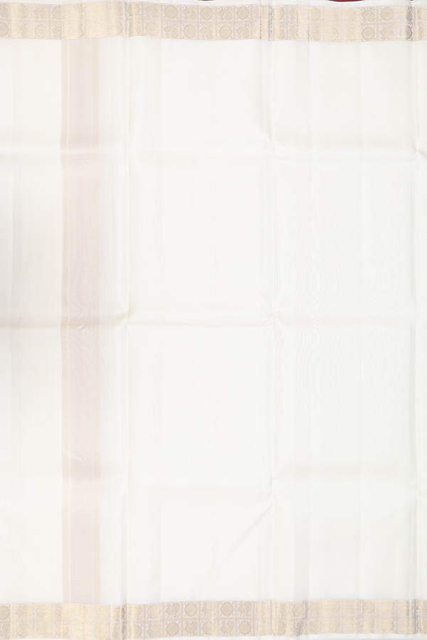 Traditional Border White Silk Dhoti With Shirt Material