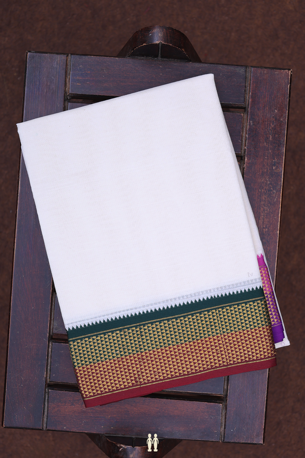 Ganga Jamuna Border White Cotton Dhoti