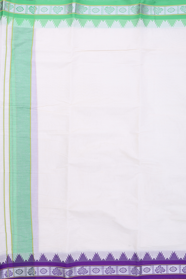 Ganga Jamuna Border White Cotton Dhoti With Angavastram Set