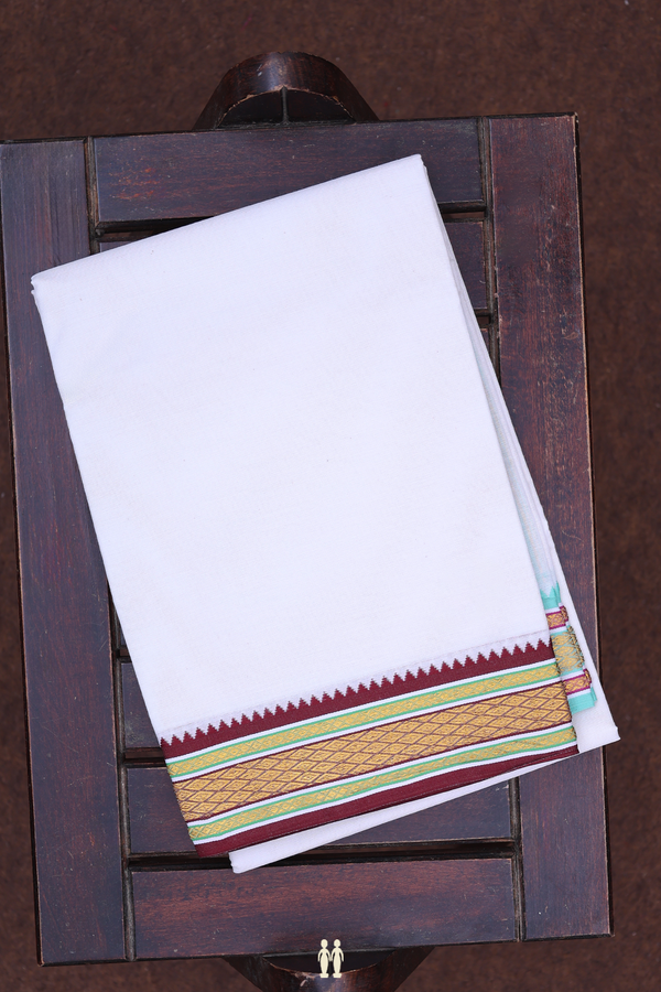 Ganga Jamuna Border White Cotton Dhoti