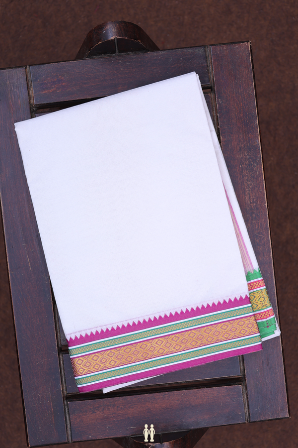 Ganga Jamuna Border White Cotton Dhoti