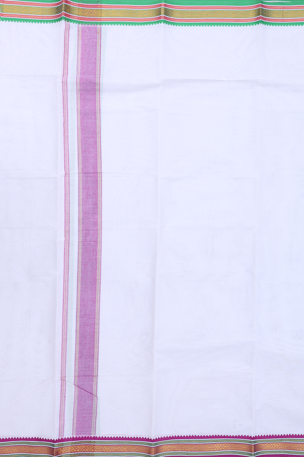 Ganga Jamuna Border White Cotton Dhoti