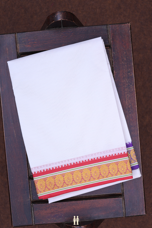 Ganga Jamuna Border White Cotton Dhoti