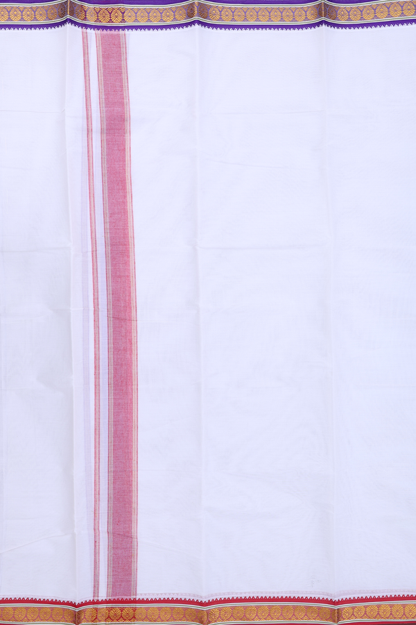 Ganga Jamuna Border White Cotton Dhoti