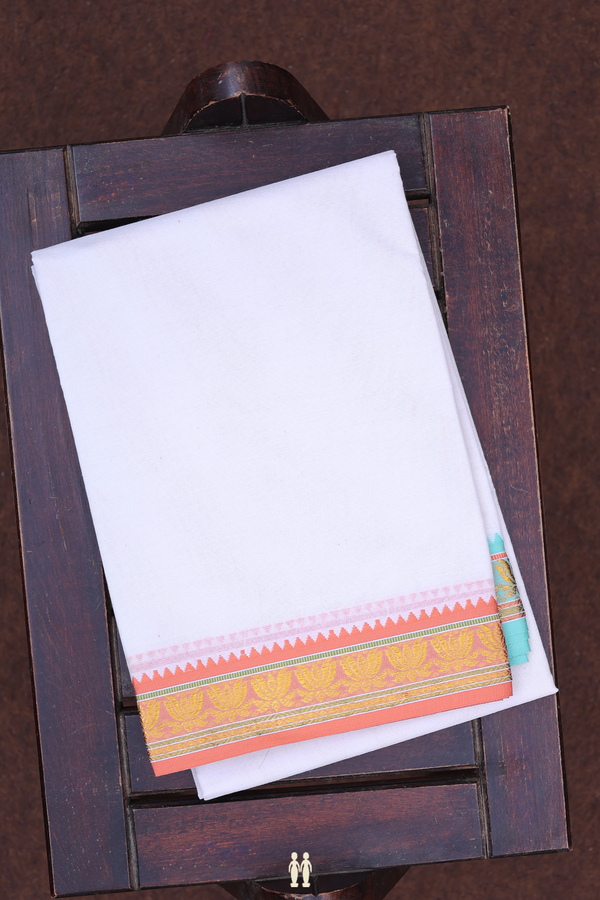 Ganga Jamuna Border White Cotton Dhoti