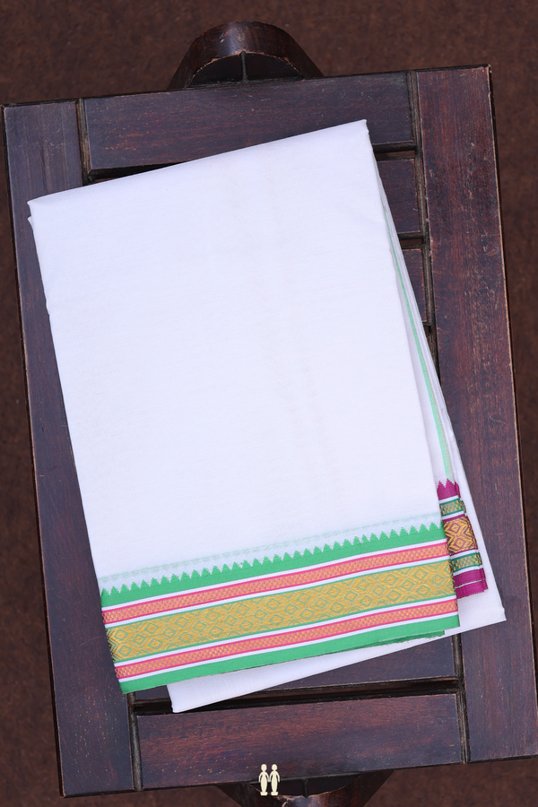 Ganga Jamuna Border White Cotton Dhoti