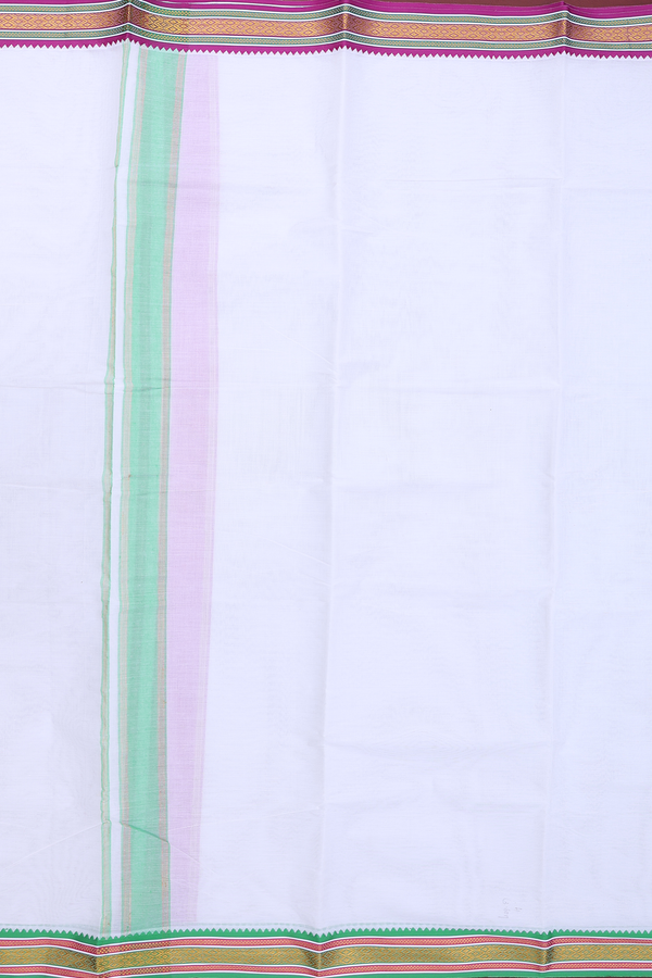 Ganga Jamuna Border White Cotton Dhoti
