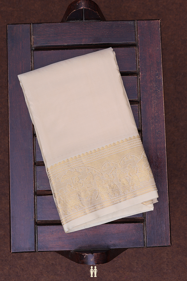 Traditional Border Brown Silk Dhoti With Shirt Material