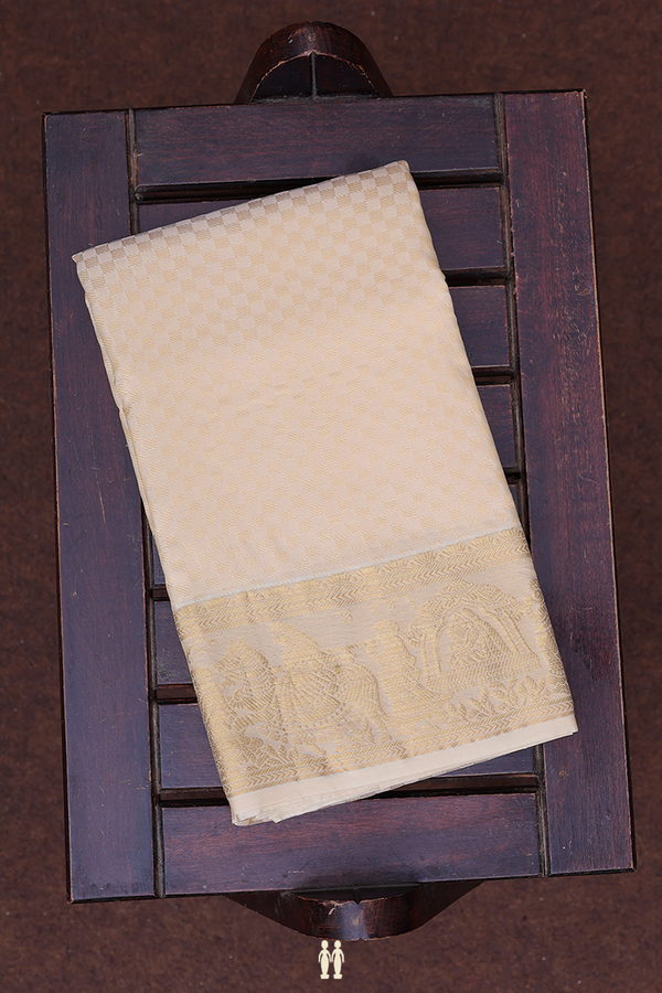 Traditional Border Brown Silk Dhoti With Shirt Material