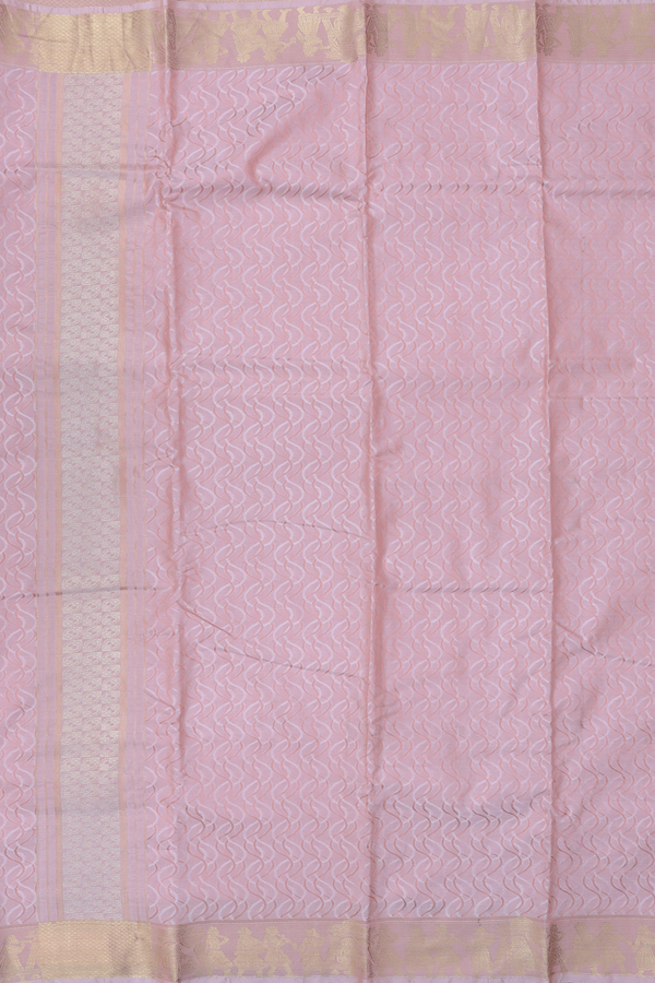 Traditional Border Dusty Rose Silk Dhoti With Shirt Material