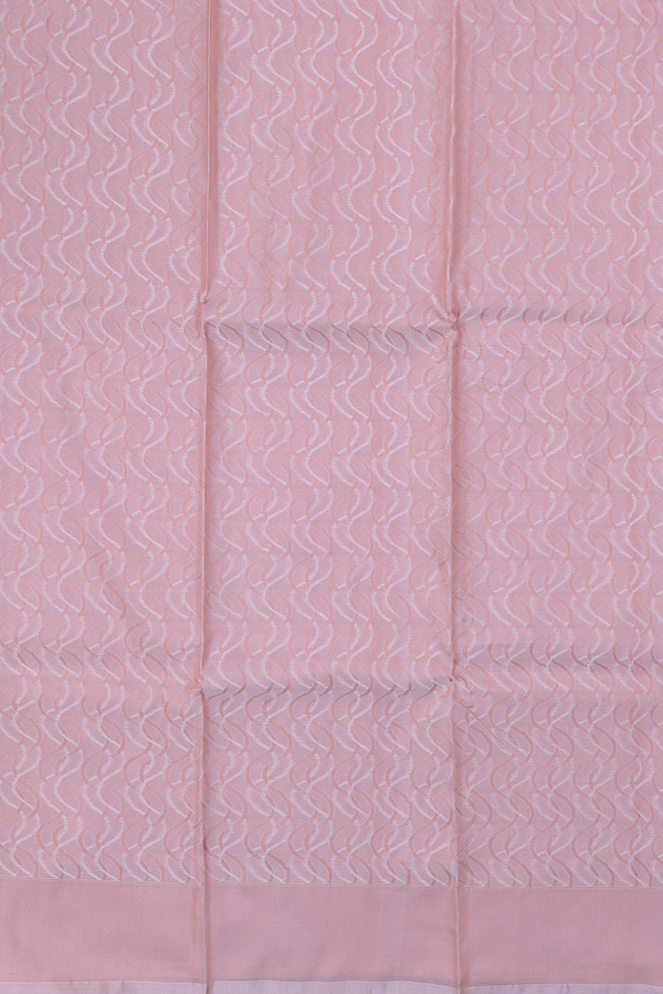 Traditional Border Dusty Rose Silk Dhoti With Shirt Material