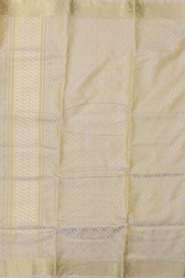 Traditional Border Yellow Art Silk Dhoti With Shirt Material