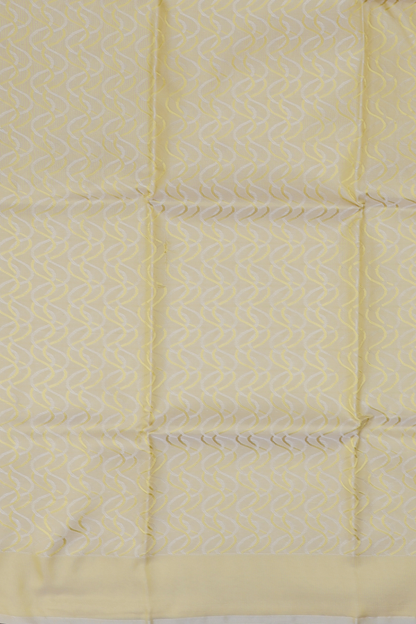 Traditional Border Yellow Art Silk Dhoti With Shirt Material