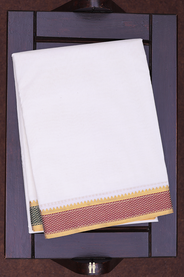 Ganga Jamuna Border White Cotton Dhoti
