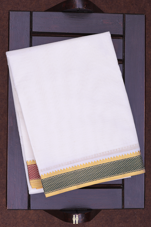 Ganga Jamuna Border White Cotton Dhoti