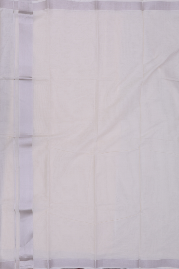 Zari Border Off White Cotton Dhoti