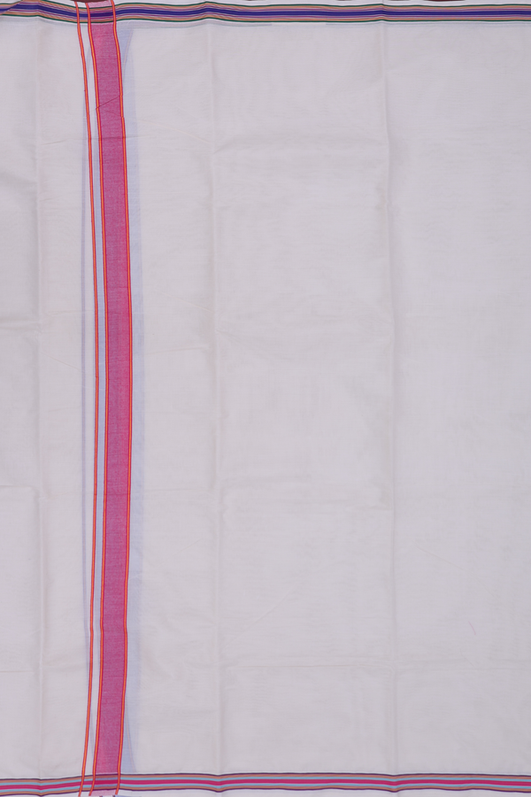 Ganga Jamuna Border White Cotton Dhoti With Angavastram Set