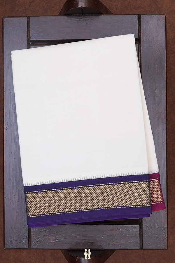 Ganga Jamuna Border White Cotton Dhoti