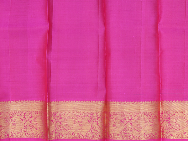 Floral Buttas Blue Kanchipuram Silk Pavadai Sattai Material