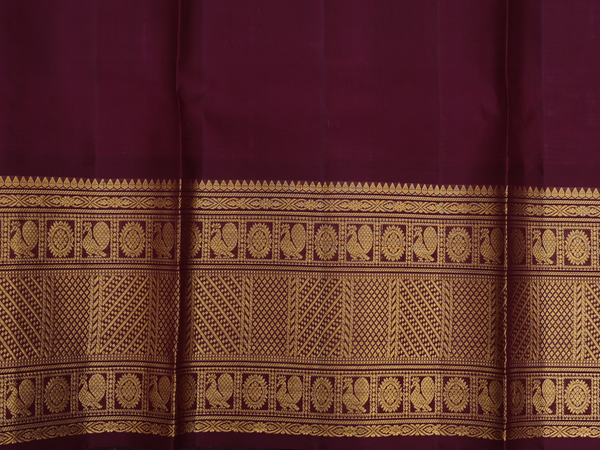 Zari Buttas Pink Kanchipuram Silk Half Saree Material