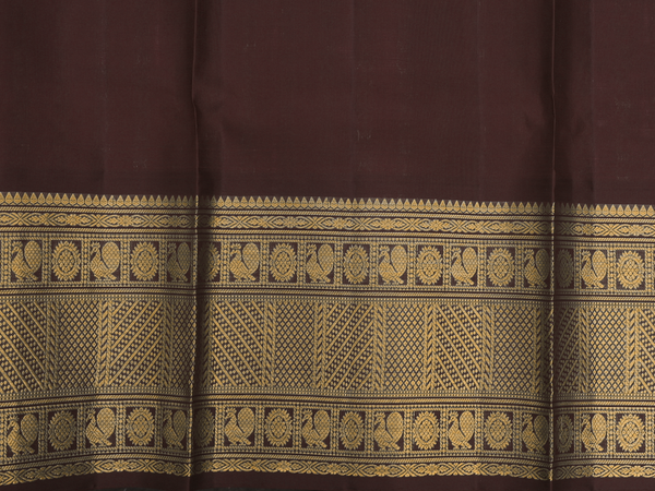 Zari Buttas Pink Kanchipuram Silk Half Saree Material
