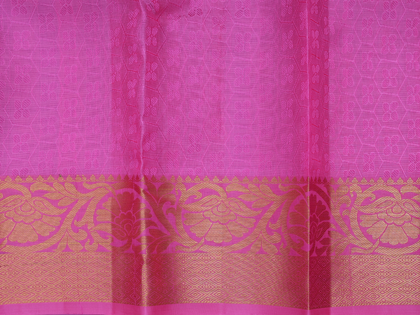 Zari Buttas Royal Blue Kanchipuram Pavadai Sattai Material