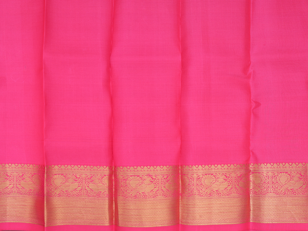 Stripes Design Pink Kanchipuram Silk Pavadai Sattai Material