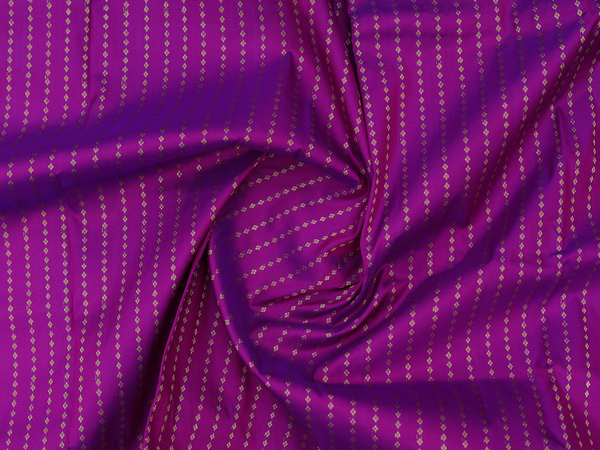 Stripes Design Purple Kanchipuram Silk Pavadai Sattai Material