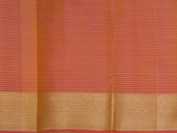 Checks Design Yellow Kanchipuram Silk Pavadai Sattai Material