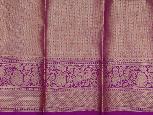 Floral Design Green Tissue Kanchipuram Pavadai Sattai Material