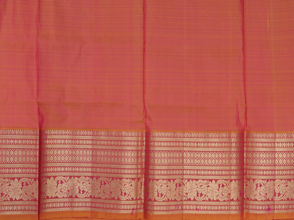 Stripes Design Purple Kanchipuram Silk Pavadai Sattai Material
