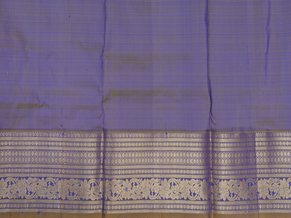Stripes Design Blue Kanchipuram Silk Pavadai Sattai Material