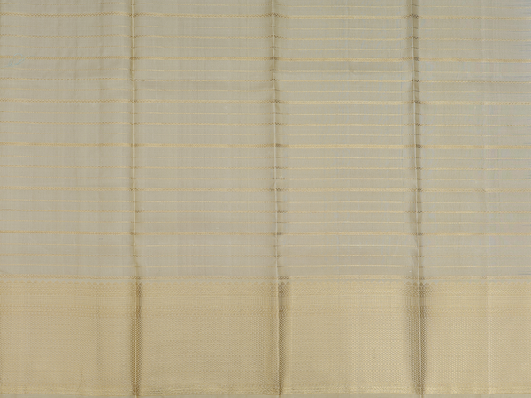 Stripes Design Blue Kanchipuram Silk Pavadai Sattai Material
