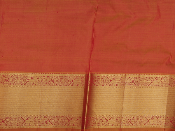 Zari Buttas Red Kanchipuram Silk Pavadai Sattai Material