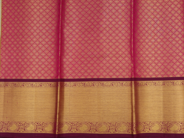 Leaf Design Yellow Tissue Kanchipuram Pavadai Sattai Material