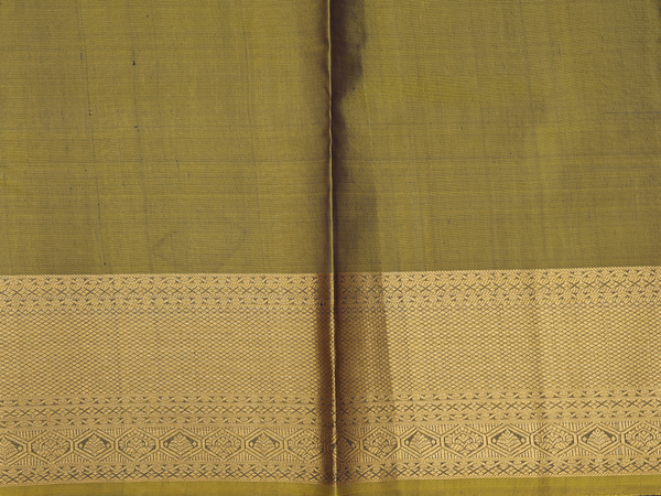 Zari Buttis Navy Blue Kanchipuram Silk Half Saree Material
