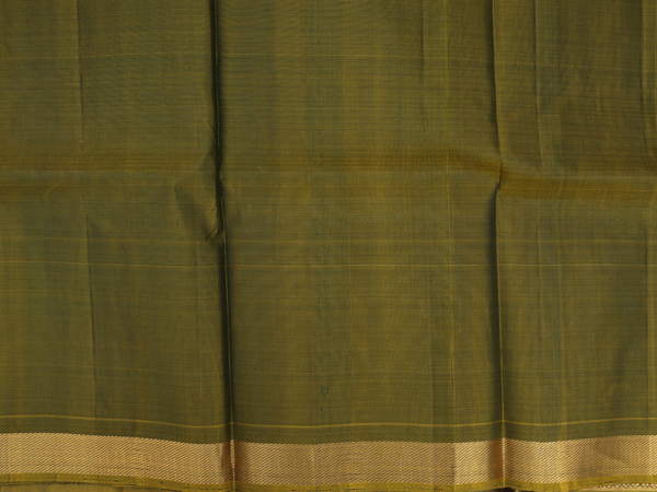 Zari Buttis Navy Blue Kanchipuram Silk Half Saree Material