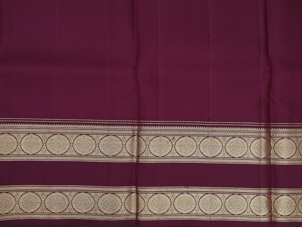 Zari Buttas Saffron Yellow Kanchipuram Half Saree Material