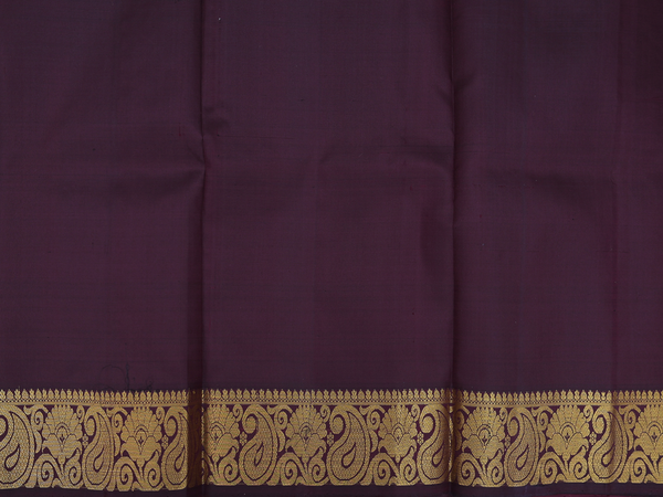 Zari Buttas Saffron Yellow Kanchipuram Half Saree Material