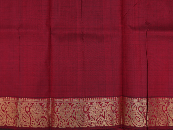 Stripes Design Forest Green Kanchipuram Half Saree Material