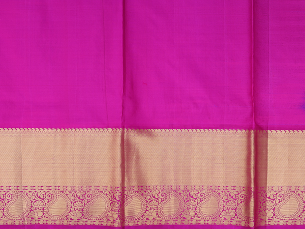 Brocade Design Royal Blue Kanchipuram Half Saree Material