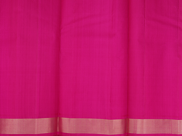 Stripes Design Green Kanchipuram Silk Half Saree Material