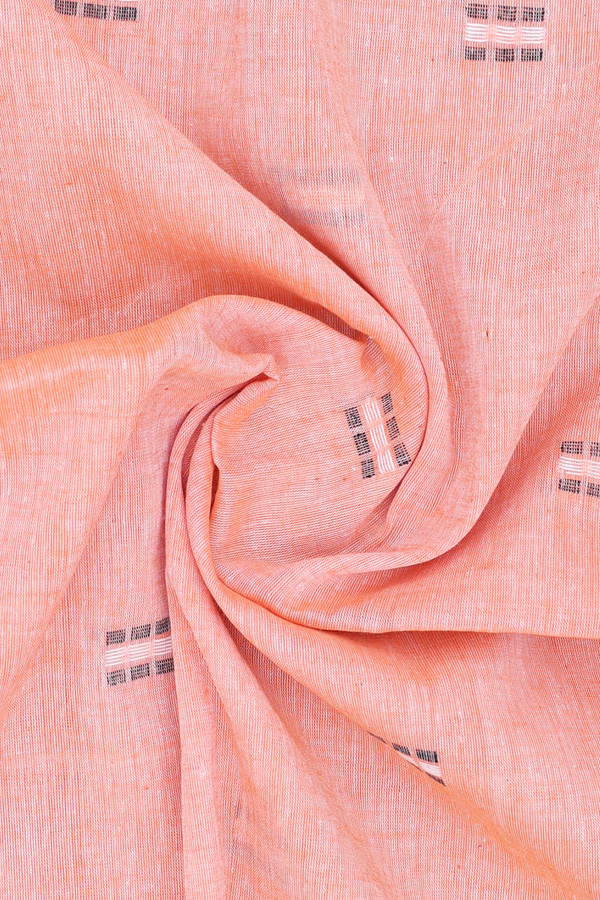 Threadwork Buttas Orange Cotton Dupatta