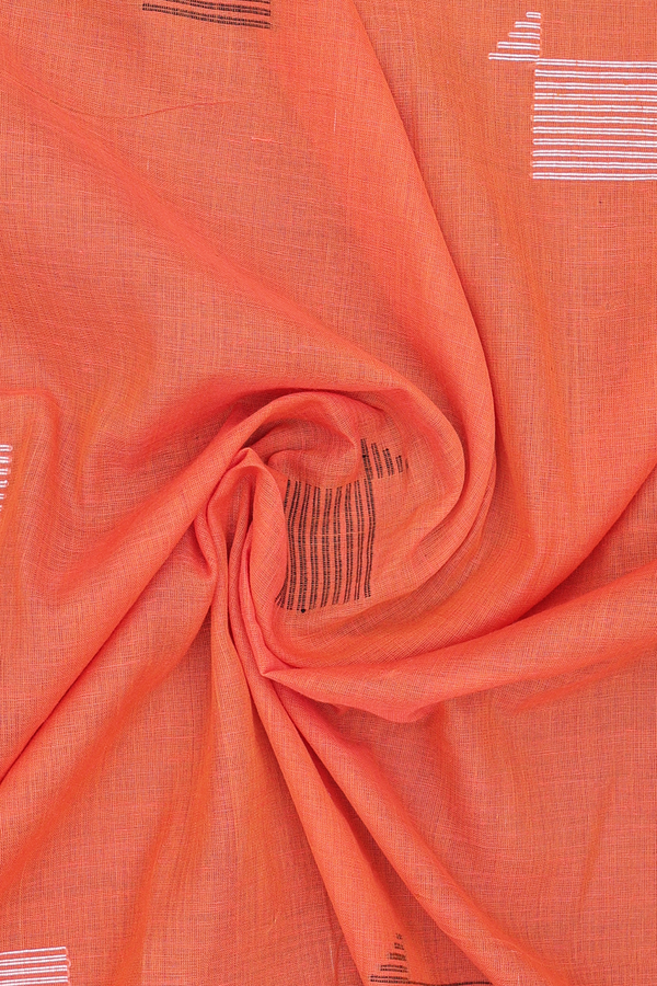 Threadwork Buttas Burnt Orange Cotton Dupatta