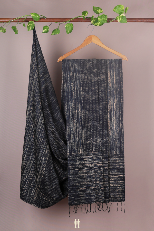Allover Design Charcoal Grey Pashmina Dupatta
