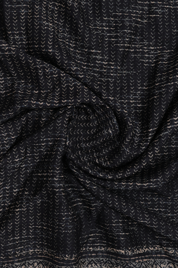 Allover Design Charcoal Grey Pashmina Dupatta