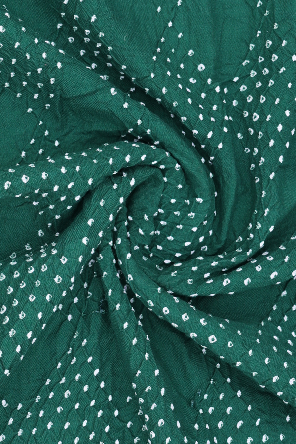 Tie And Dye Design Dark Green Bandhani Dupatta